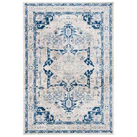 Safavieh 6 x 9 ft. Brentwood Transitional Rectangle Power Loomed Rug Beige & Blue BNT852C-6
